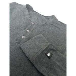 The North Face Men’s XL Henley Terrain Long Sleeve Gray T-Shirt‎